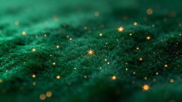 梦幻绿色星光粒子背景