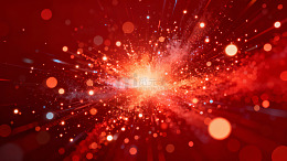 红色炫光粒子爆炸特效背景