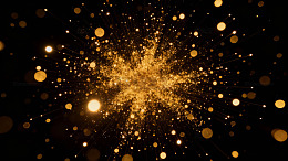 璀璨金色爆炸特效