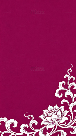 红花白花纹饰设计背景