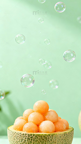 清新水果泡泡创意摄影