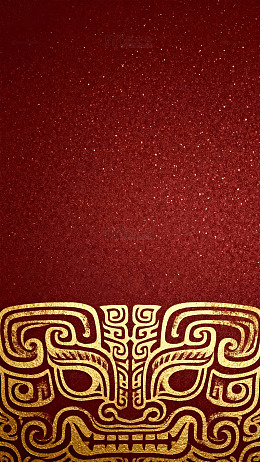古典红金纹饰背景图