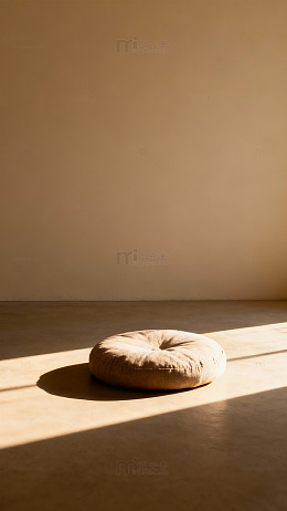 简约光影坐垫静物摄影