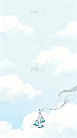 天空风铃插画
