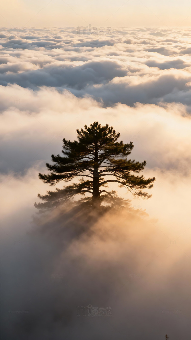 云海松影自然风光摄影