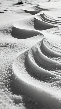 雪纹黑白摄影风光