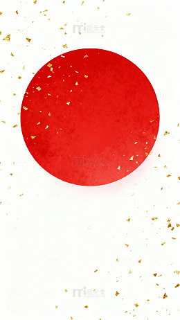 日本国旗金色碎屑装饰图