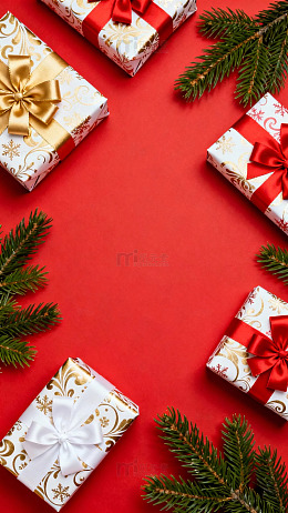 圣诞节礼物红金搭配