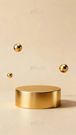 金色简约展示台设计素材