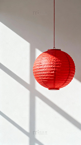 简约红灯笼光影装饰