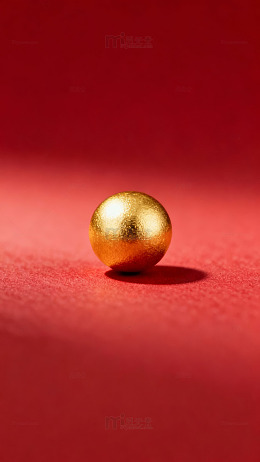 红色背景金蛋摄影