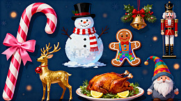 节日欢庆卡通元素设计素材