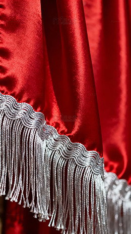 红绸银饰华丽装饰