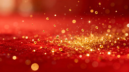 红色金粉节日氛围背景