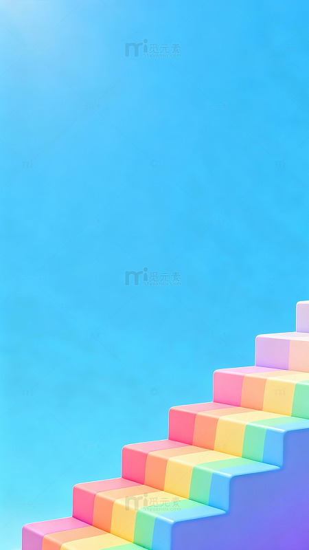 彩虹阶梯梦幻背景设计