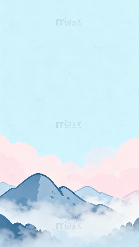 山水水彩画1