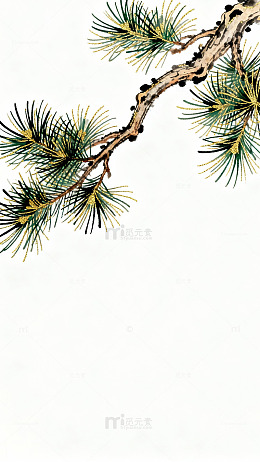 水墨松树国画艺术装饰画