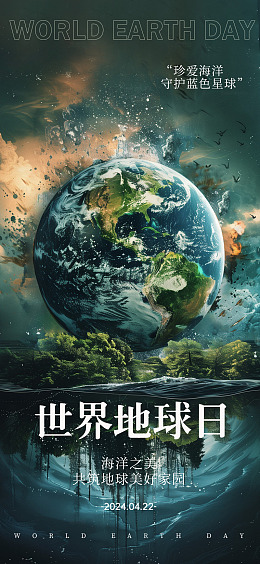 地球日宣传环保海报设计
