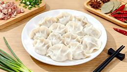 中式美食饺子盘