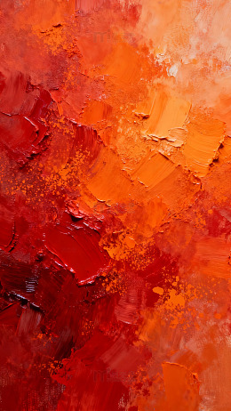 油画风炽热情感抽象画