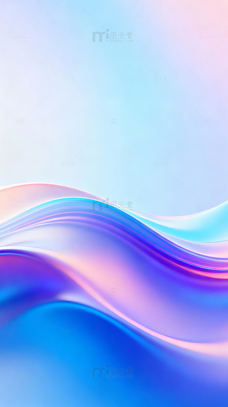 彩虹波浪抽象艺术背景