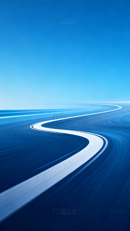蓝色蜿蜒道路动感视觉