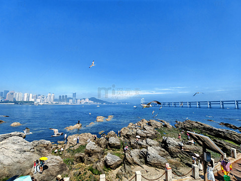 海滨城市风光摄影图