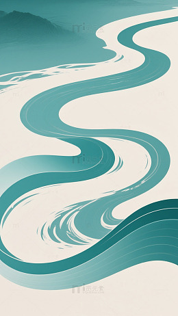 抽象水流图案艺术插画