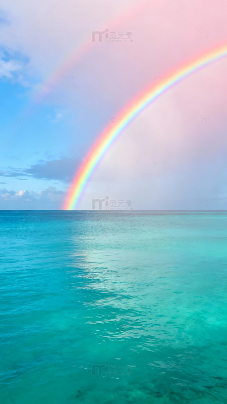 彩虹海天一色美景