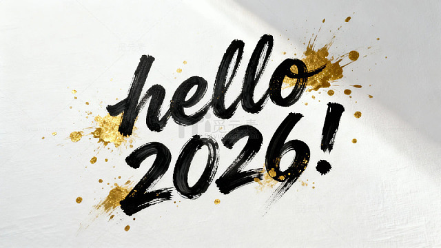艺术字体新年祝福平面设计图