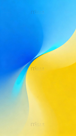 蓝黄渐变抽象艺术背景图