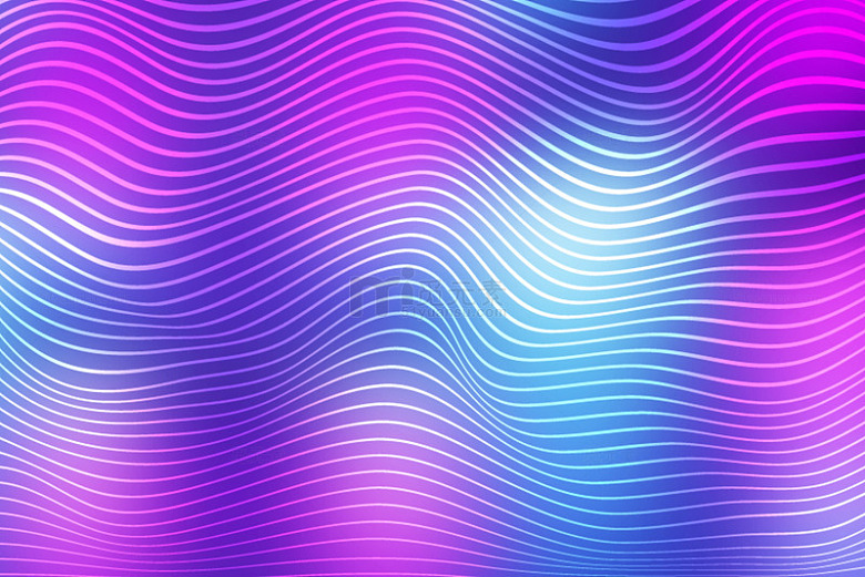 霓虹波浪抽象艺术背景