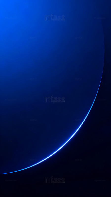深蓝色科技感弧线背景图