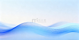 蓝色流动曲线抽象艺术背景