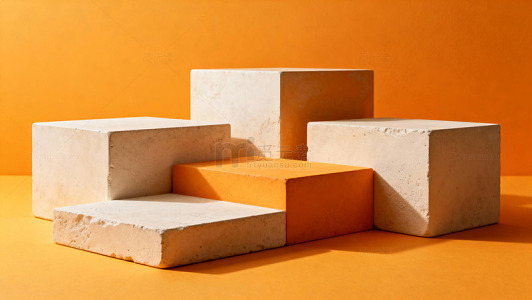 简约几何背景展示台设计素材