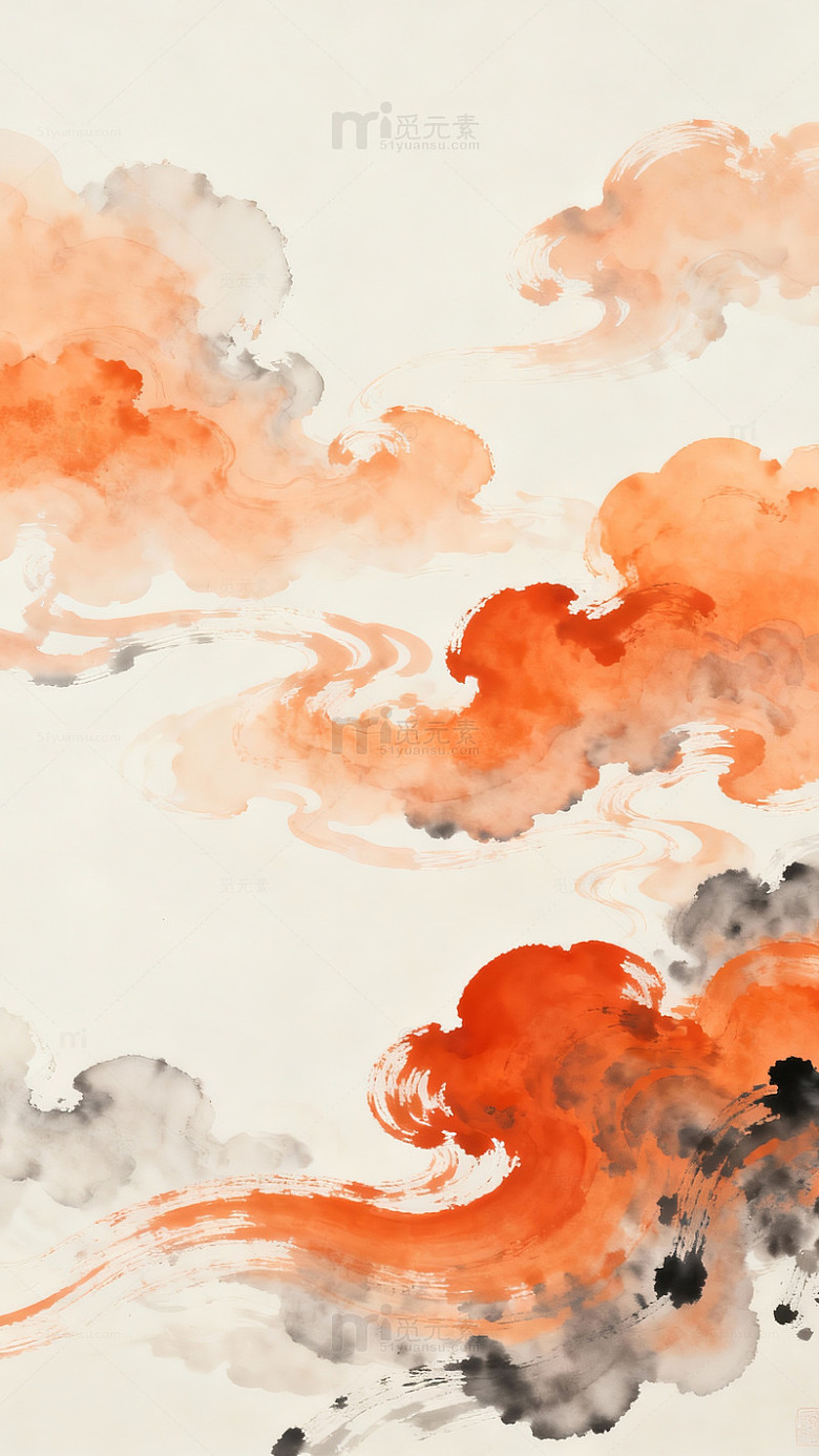 水墨云彩艺术画作