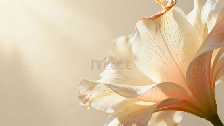 柔和光线下的白色花朵特写展现细腻纹理