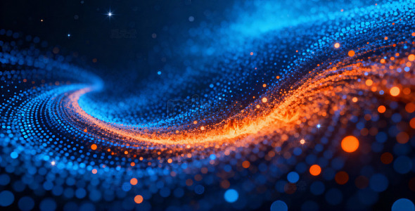 科技粒子波浪视觉效果