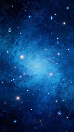 深邃宇宙星空图点缀闪烁星光