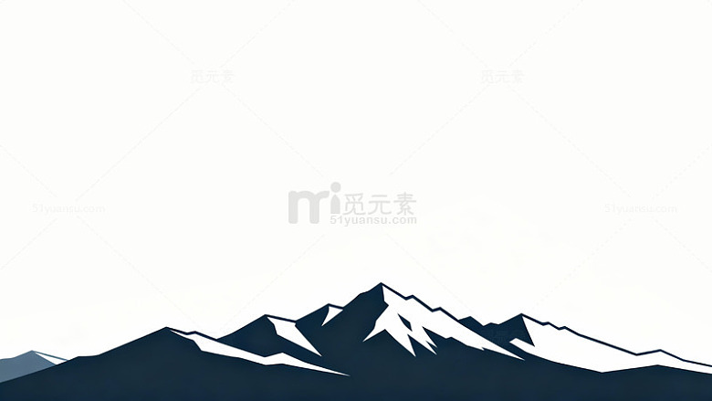 简约雪山剪影设计素材