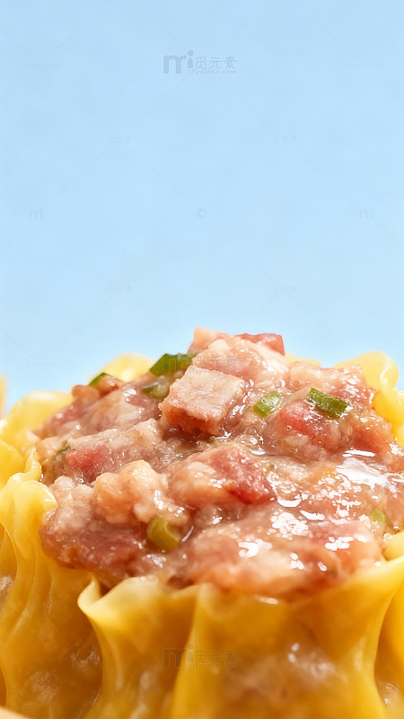美食特写饺子馅料摄影