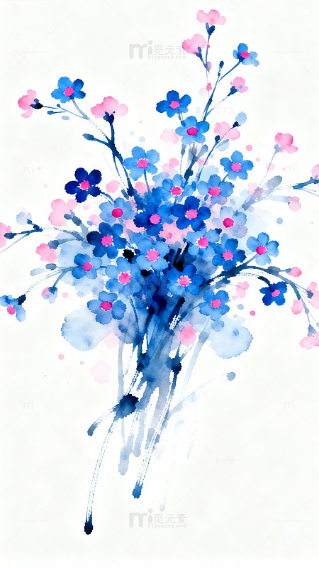 水彩花卉装饰0