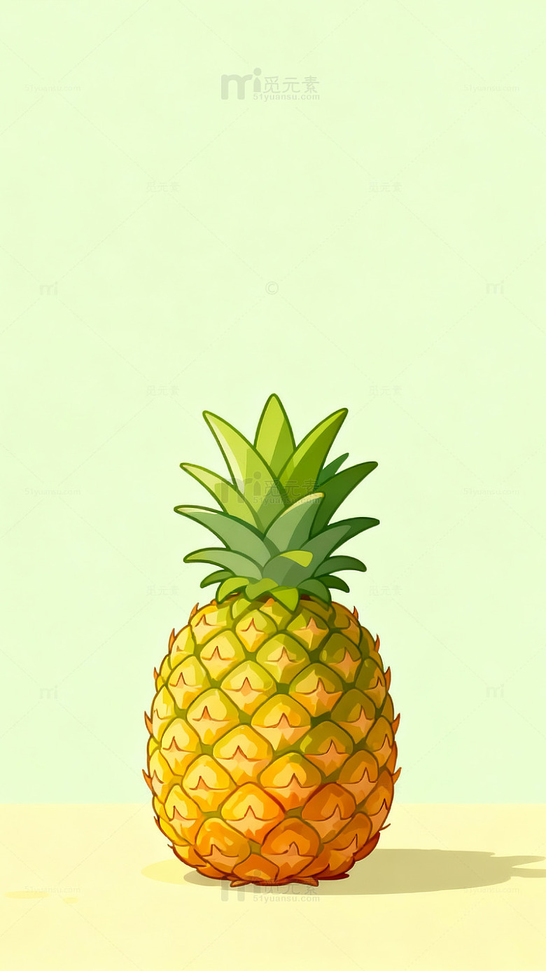 卡通菠萝插画素材