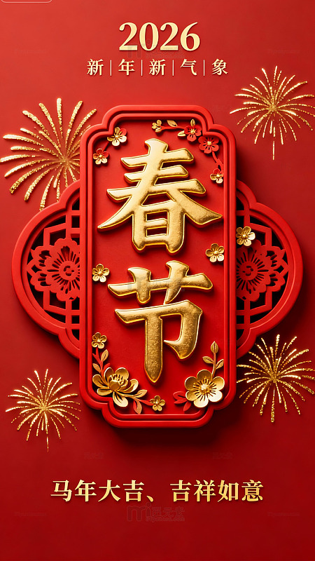 2026年春节喜庆海报设计