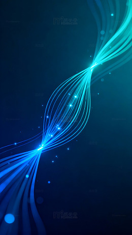 蓝色光效科技背景图01