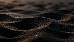 黑色沙地波纹特写