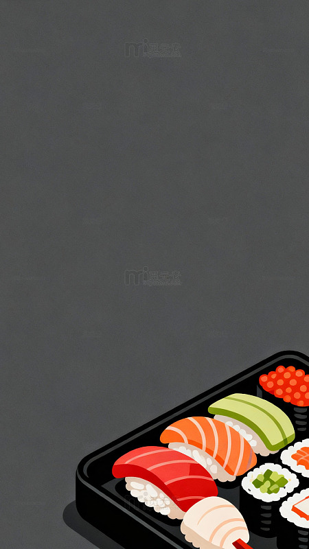 寿司插画设计素材