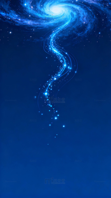 蓝色星系梦幻背景01