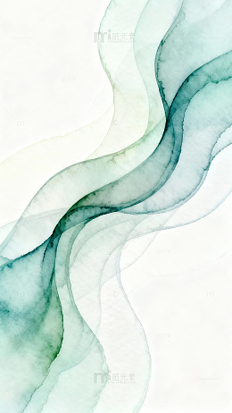 水墨流动线条抽象画
