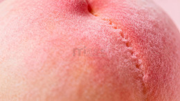 桃子表皮特写纹理清晰